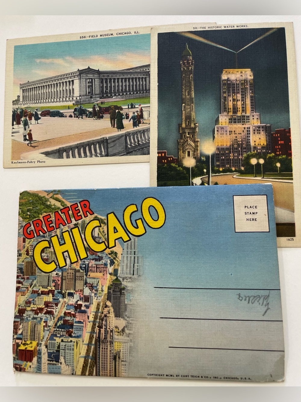 Vintage 1950s Chicago Postcard Set with Greater Chicago Folder
